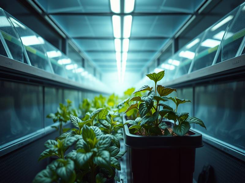 Système hydroponique fait maison avec des bacs de rangement en plastique