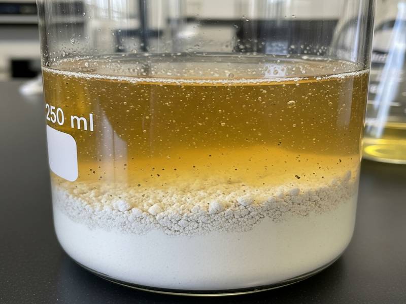 Solution nutritive trouble avec dépôt blanc au fond