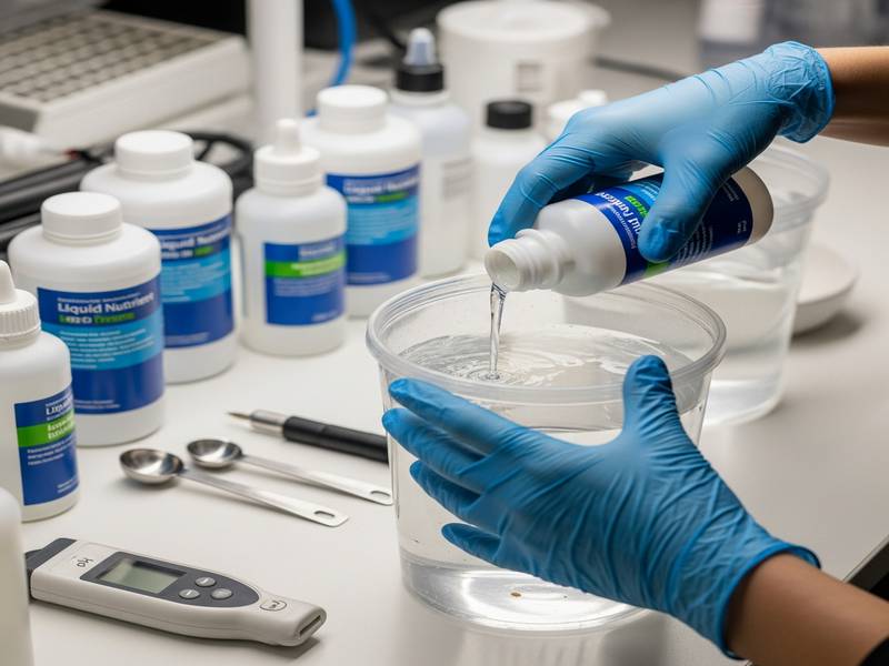 Préparation d'une solution nutritive pour culture hydroponique